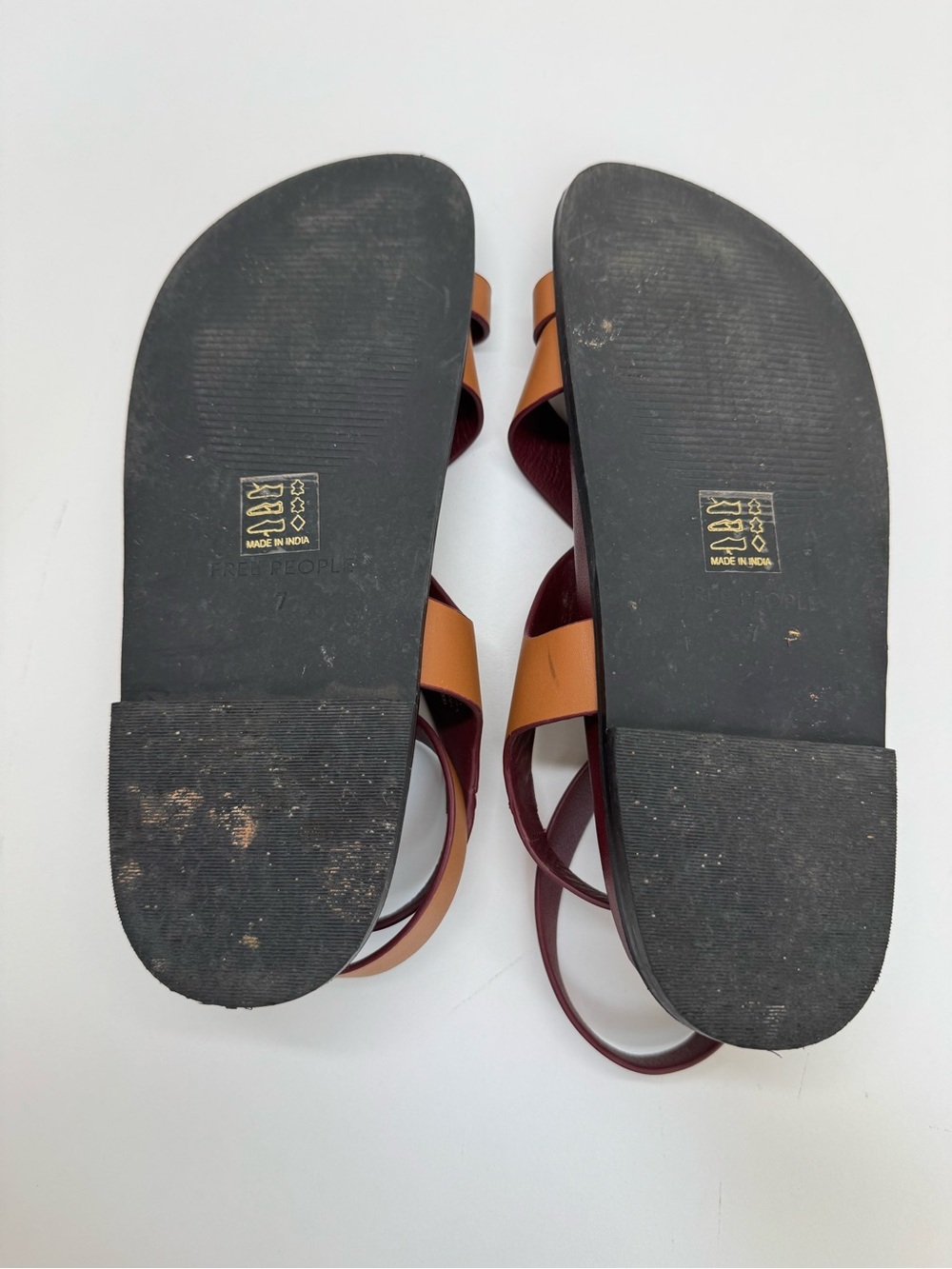 Free People Anya Criss Cross Footbed Sandals Women’s Size 7 Boho Summer Festival - Picture 10 of 14